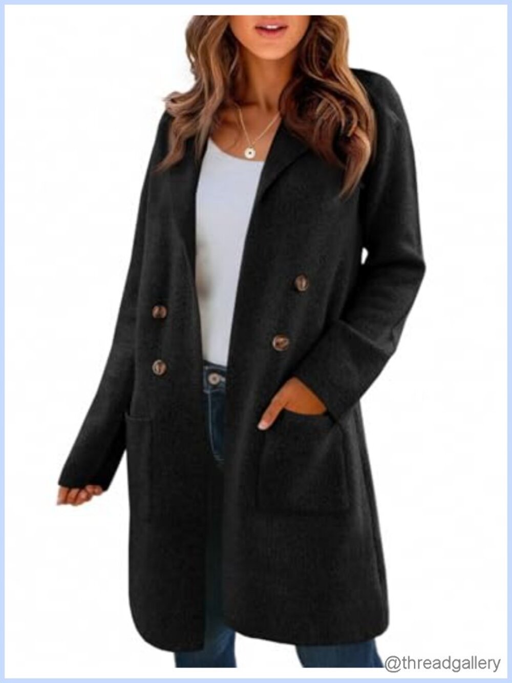 Womens Long Cardigan Sweater Open Front Knit Chunky Lapel Coatigan